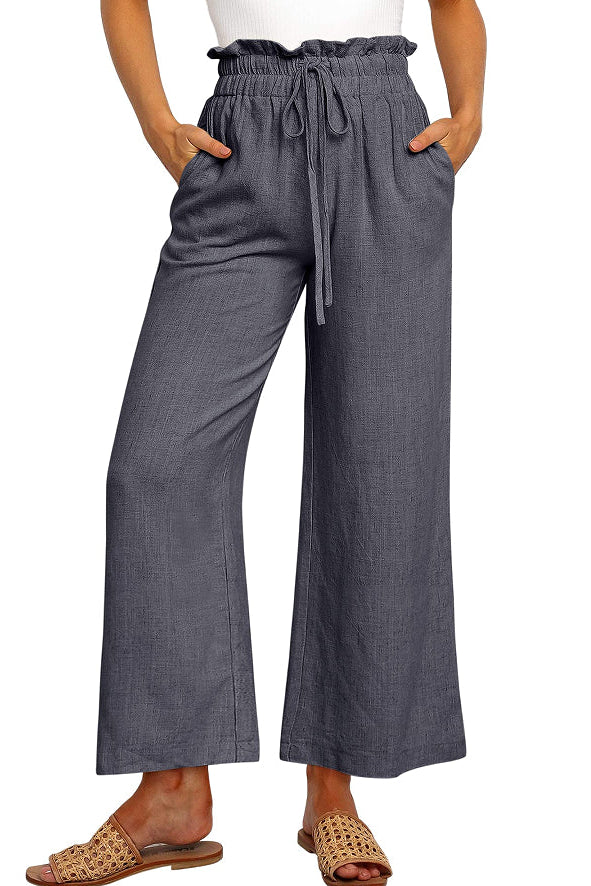 Wijde Broek Dames Elara - Wijde Pijpen en Elastische Taille
