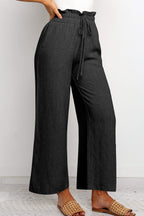 Wijde Broek Dames Elara - Wijde Pijpen en Elastische Taille
