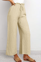Wijde Broek Dames Elara - Wijde Pijpen en Elastische Taille