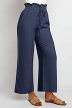 Wijde Broek Dames Elara - Wijde Pijpen en Elastische Taille