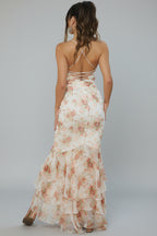 Witte Bloemen Maxi Jurk Dames Elegant Bruiloft | Flore