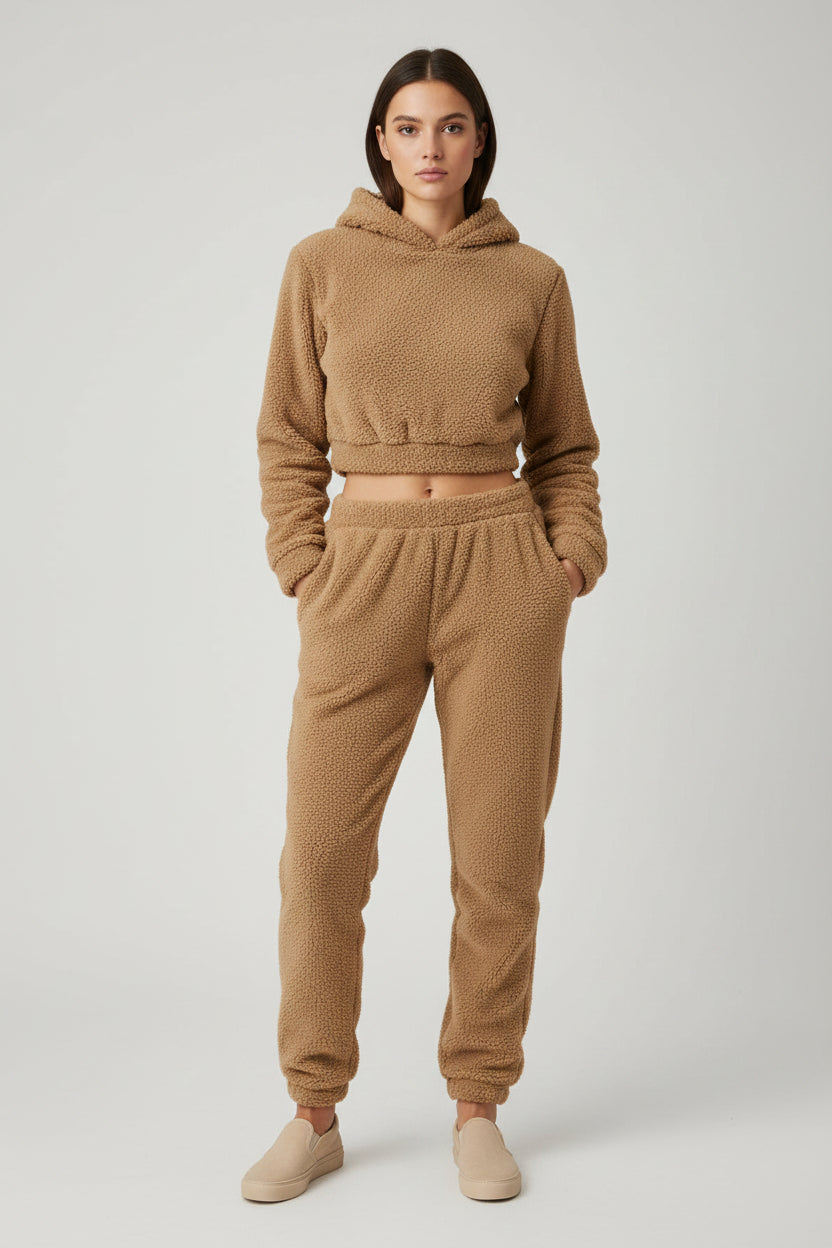 Zachte Fleece Lounge Set met Hoodie voor Dames | Comfortabel | July