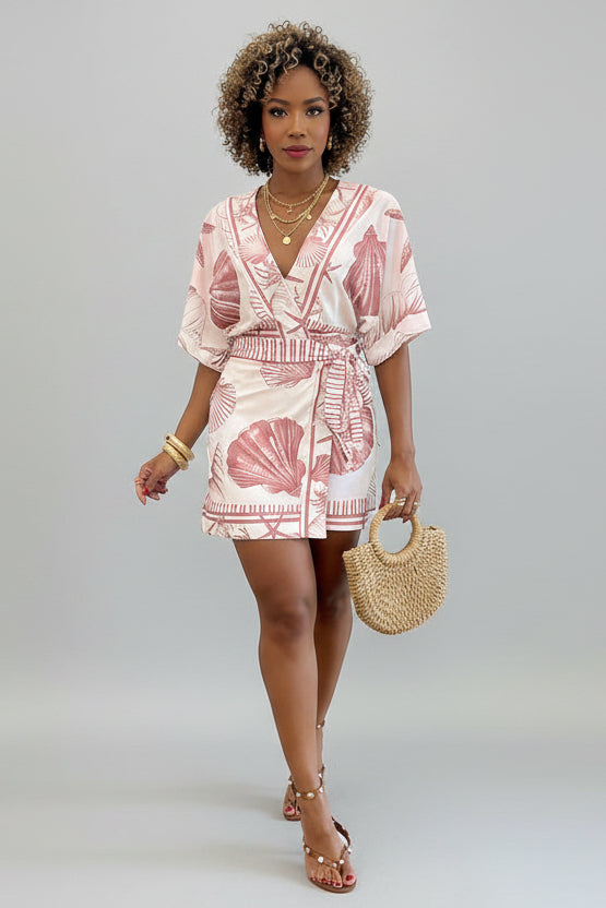 Zomer Jumpsuit Dames Schelpenprint Vakantie | Omira