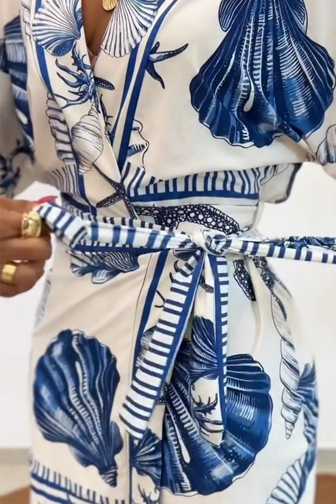 Zomer Jumpsuit Dames Schelpenprint Vakantie | Omira