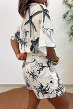 Zomer Jumpsuit Dames Schelpenprint Vakantie | Omira