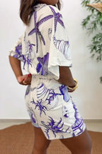 Zomer Jumpsuit Dames Schelpenprint Vakantie | Omira