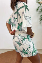 Zomer Jumpsuit Dames Schelpenprint Vakantie | Omira