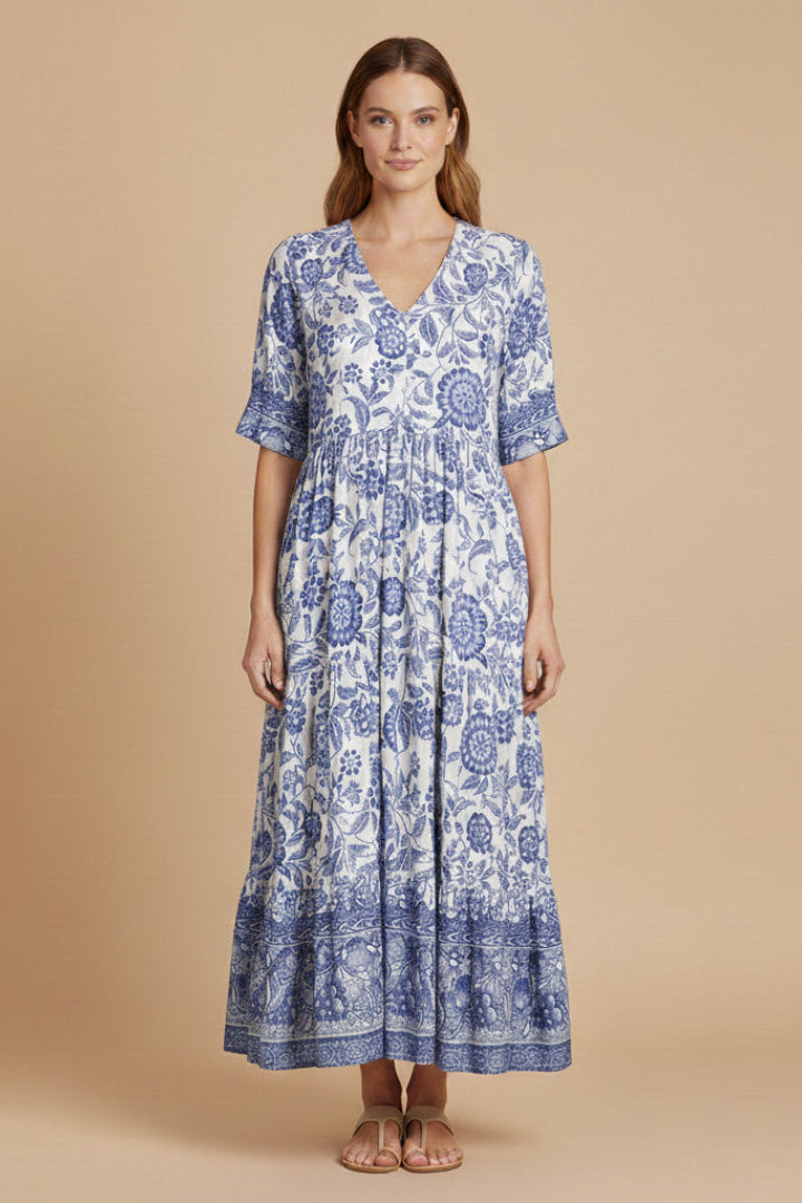 Zomerjurk Dames Elegante Jurk Chiffon V-hals | Flora