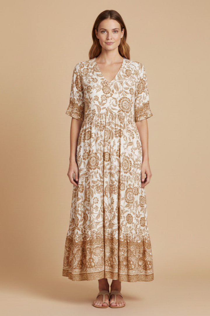 Zomerjurk Dames Elegante Jurk Chiffon V-hals | Flora
