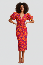 Zomerjurk Dames Marbella - Pofmouwen en Getailleerde Taille