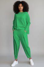Zomerset Dames Oversized Trui Fuselé Broek Hoge Taille | Solange