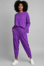 Zomerset Dames Oversized Trui Fuselé Broek Hoge Taille | Solange