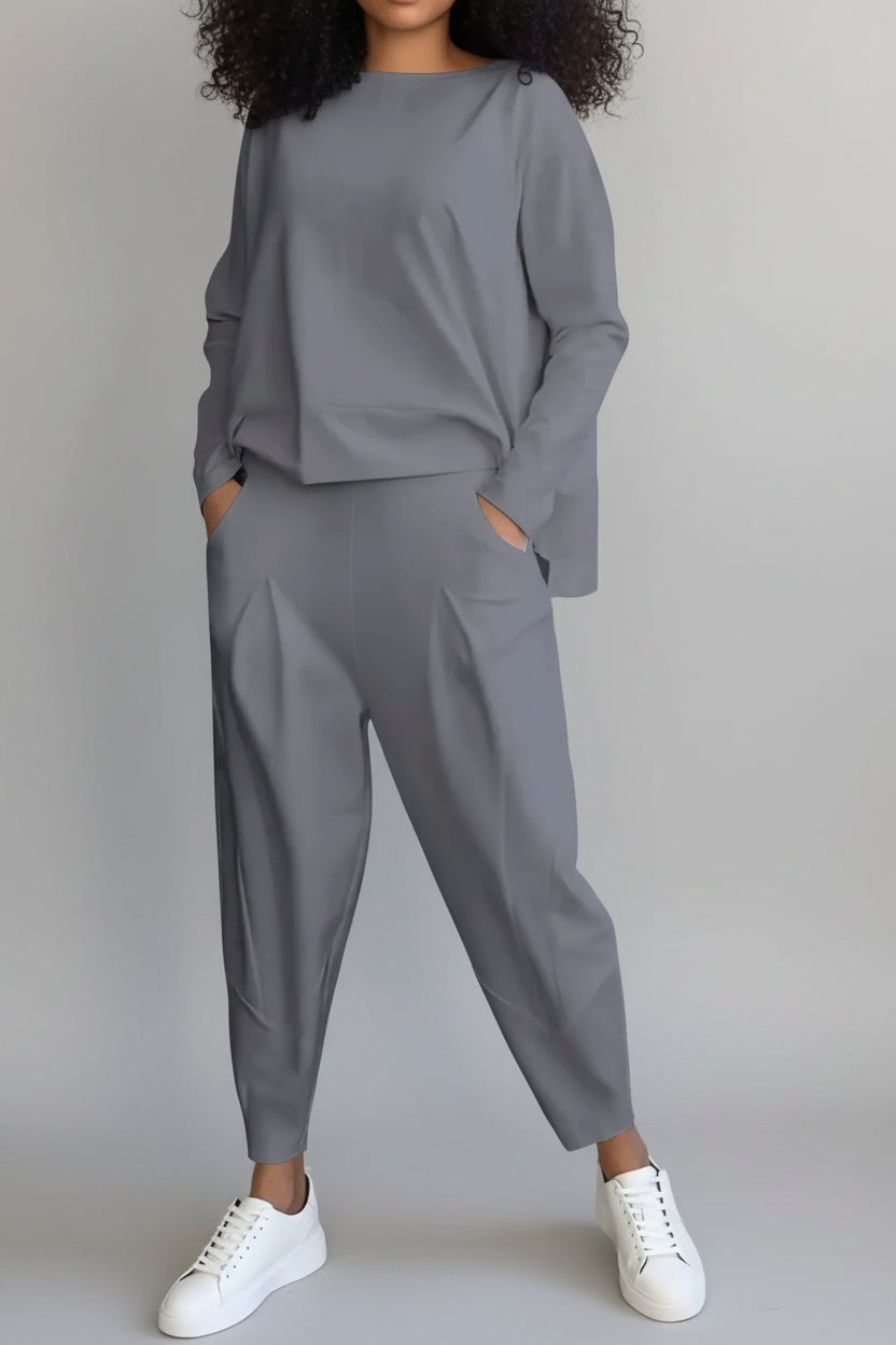 Zomerset Dames Oversized Trui Fuselé Broek Hoge Taille | Solange