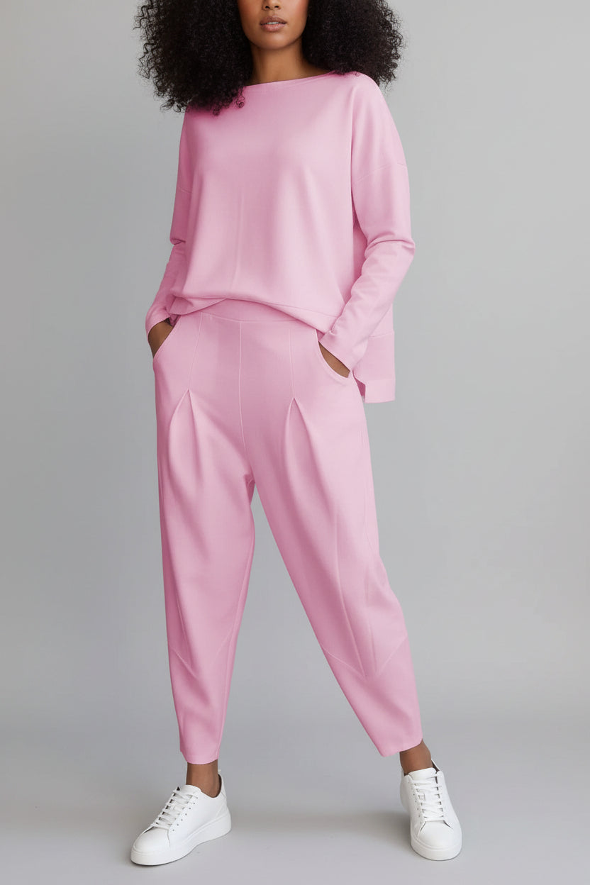 Zomerset Dames Oversized Trui Fuselé Broek Hoge Taille | Solange