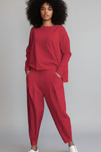 Zomerset Dames Oversized Trui Fuselé Broek Hoge Taille | Solange