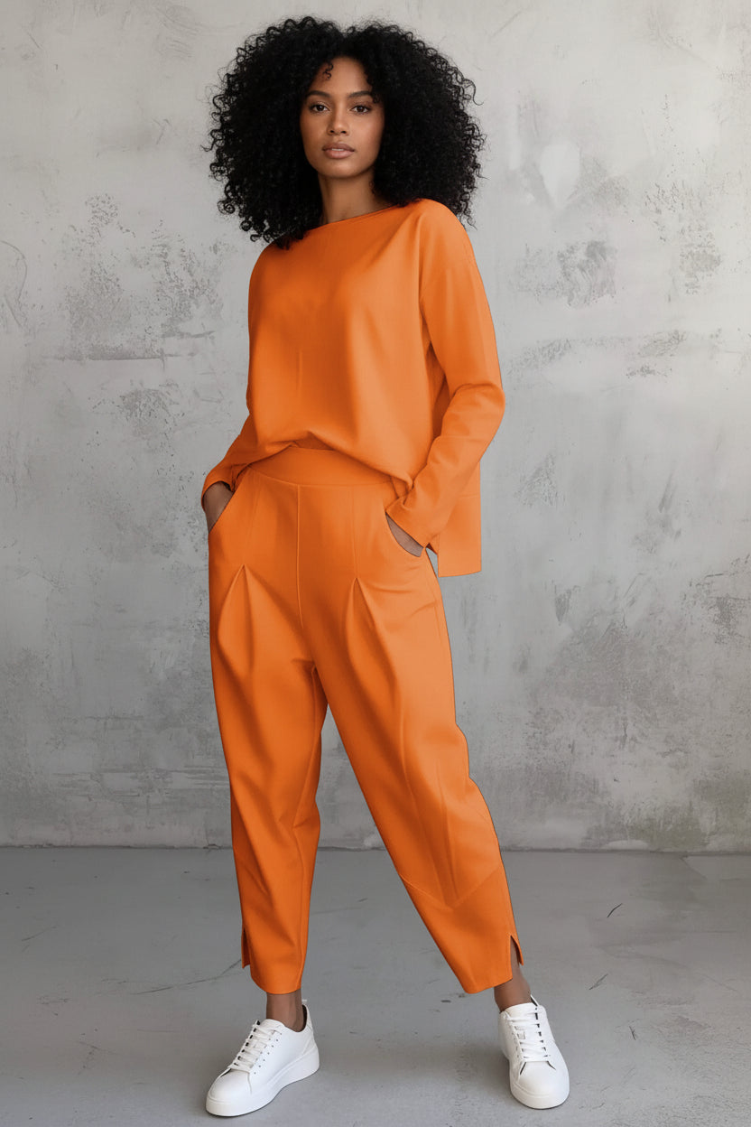 Zomerset Dames Oversized Trui Fuselé Broek Hoge Taille | Solange